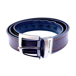 Columbia Men’s Belt Reversible Brown Black Faux Leather Silver Buckle XL 42-44